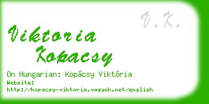 viktoria kopacsy business card