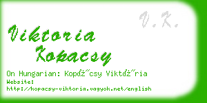 viktoria kopacsy business card